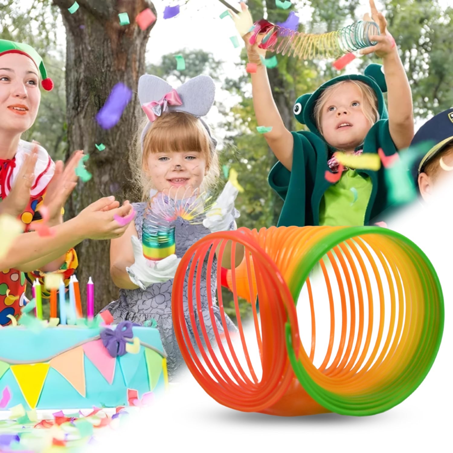 Rainbow Slinky Spring Toy – Compact, Portable Fun Toy for Kids & Adults, Great for Birthdays (1 Pc) Rainbow Slinky Spring Toy – Compact, Portable Fun Toy for Kids & Adults, Great for Birthdays (1 Pc)